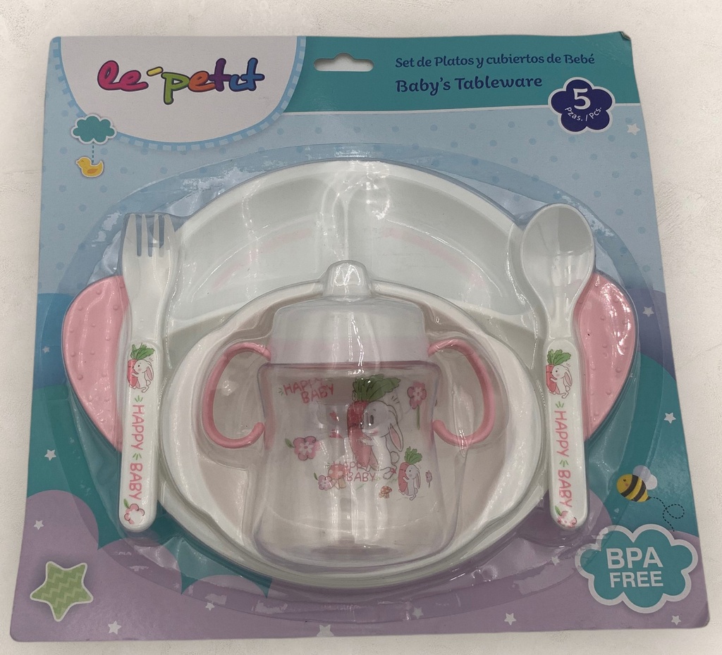 SET BANDEJA PARA BEBE LE PETIT 3PZ