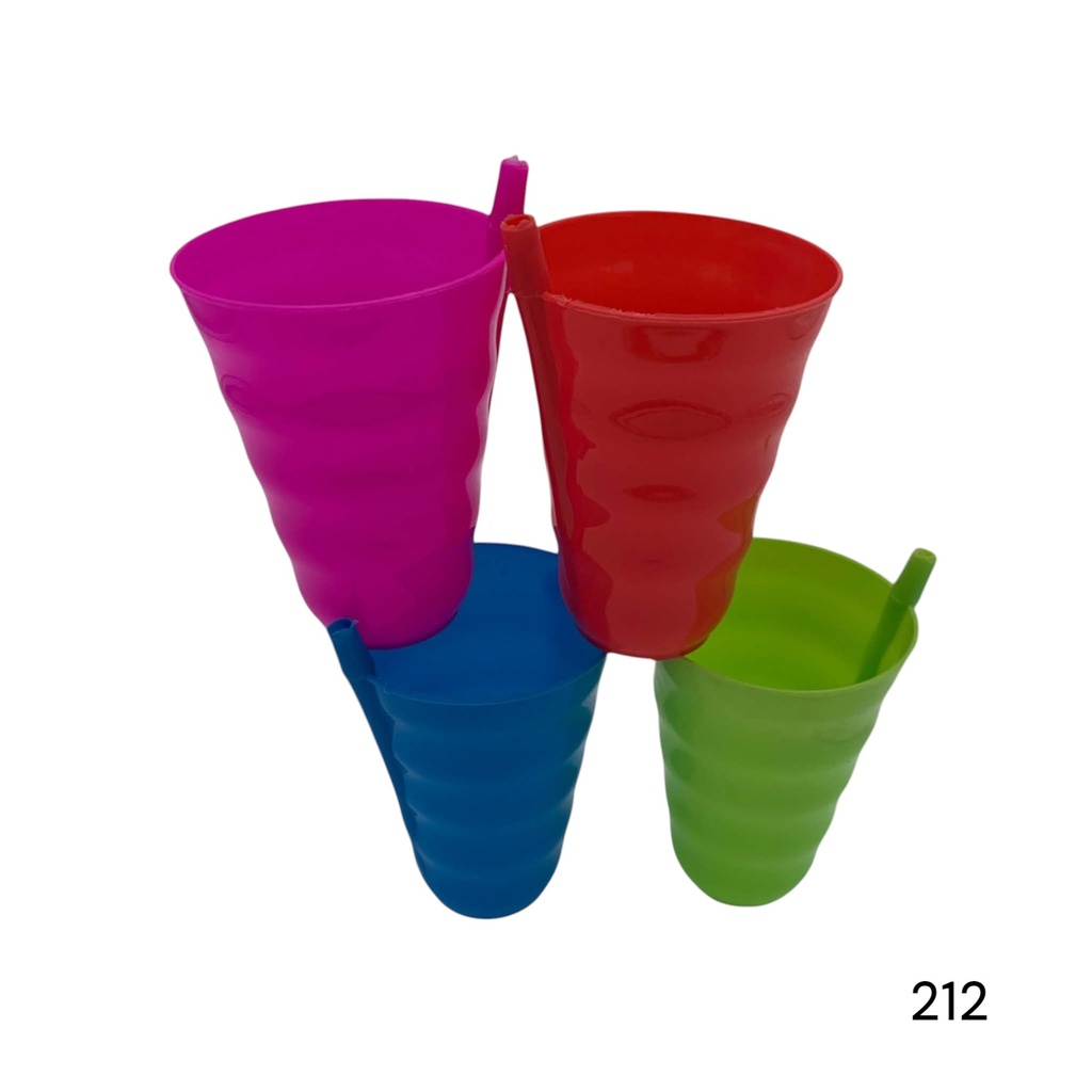 VASO SET PLAST C/CARRIZO 24G X4