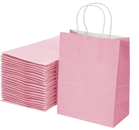 BOLSA CRAFT27X22X11CM ROSADO  PQT.12  CXB-480 UD.