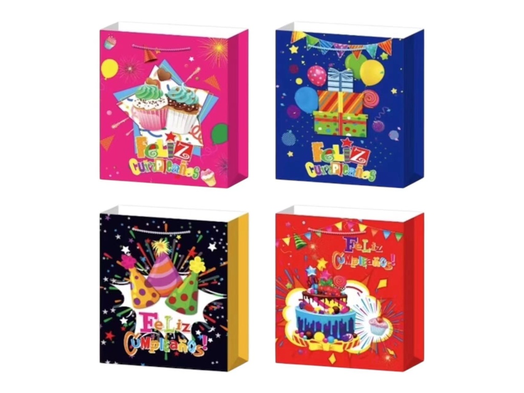 BOLSA PAPEL CUMPLEANOS L   CXB-240PZA.