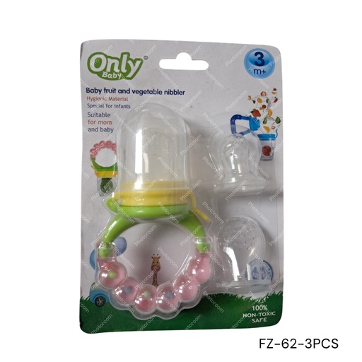 [FZ-62-3PCS] CHUPON TRANQUILIZANTE CON MARACA BEBE 3MESES
