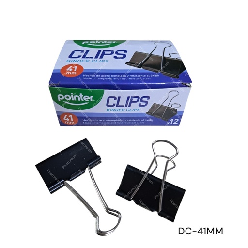 [DC-41MM] CLIPS SUJETA PAPEL 41MM  CXC-12UD.   CXB-108UD.