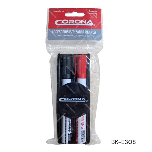 [BK-E308] SET DE BORRADOR DE TABLERO MAS 2 MARCADORES  CXB-144 UD.