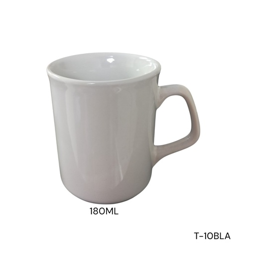 [T-10BLA] TAZA PORCELANA 250ML BLANCO