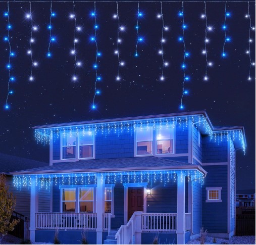 [CA-0006AZU] NAVIDAD LUZ 3M/100L CASCADA AZUL CXB100