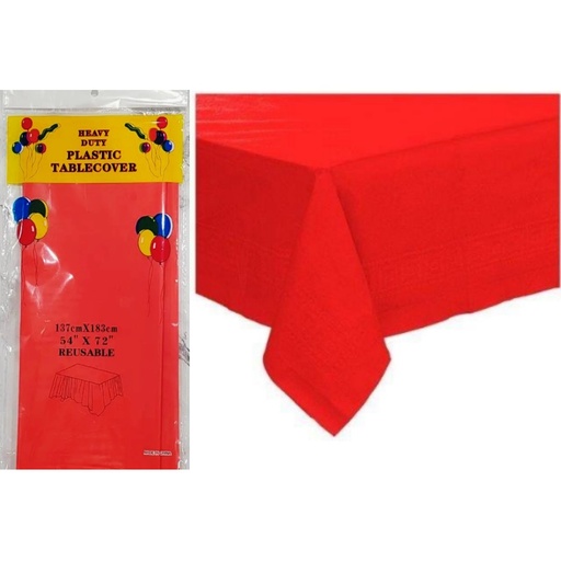 [CA-0065ROJ] MANTEL 137X183CM 12PZ ROJO  CXB-120UD.