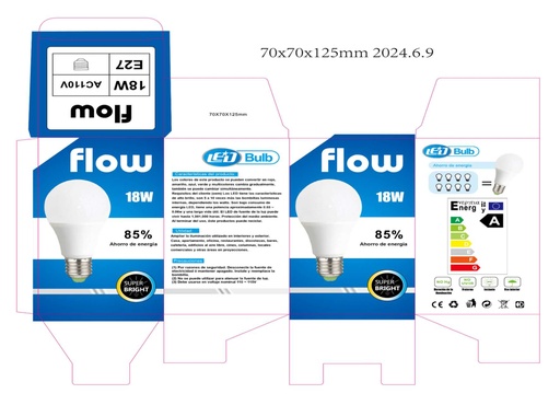 [CA-0121] BOMBILLO AHORRATIVO E27/110V/ 18W CXB-100UD.