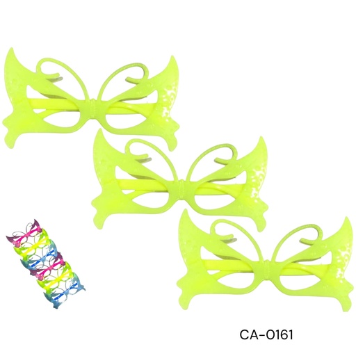 [CA-0161] LENTE FIESTA MARIPOSA FLUORECENTE