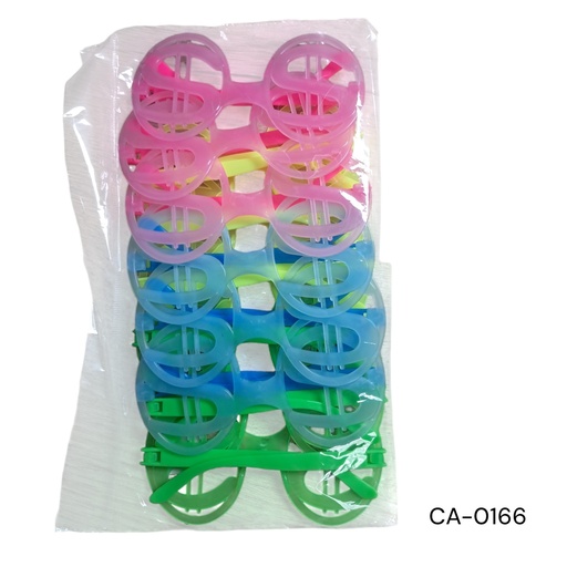 [CA-0166] LENTE FIESTA DINERO FLUORECENTE