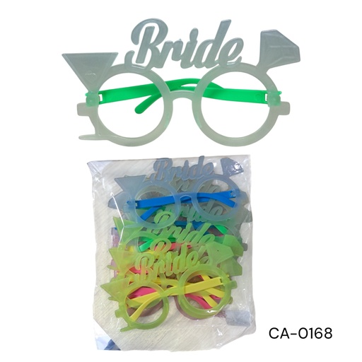 [CA-0168] LENTE FIESTA NOVIA FLUORECENTE
