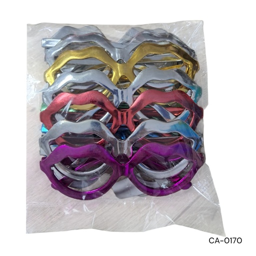 [CA-0170] LENTE FIESTA LABIOS METALICO