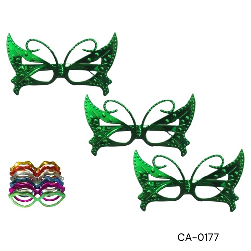 [CA-0177] LENTE FIESTA MARIPOSA METALICO