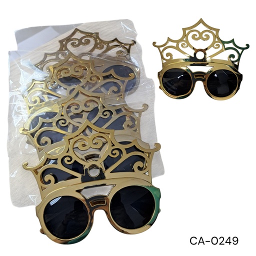 [CA-0249] LENTE MARDIGRAS (DORADO)   CXB-300 UD.