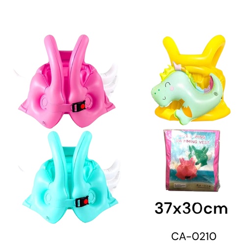 [CA-0210] FLOTADOR CHALECO 37X30CM 3 COLOR   CXB-100 UD.